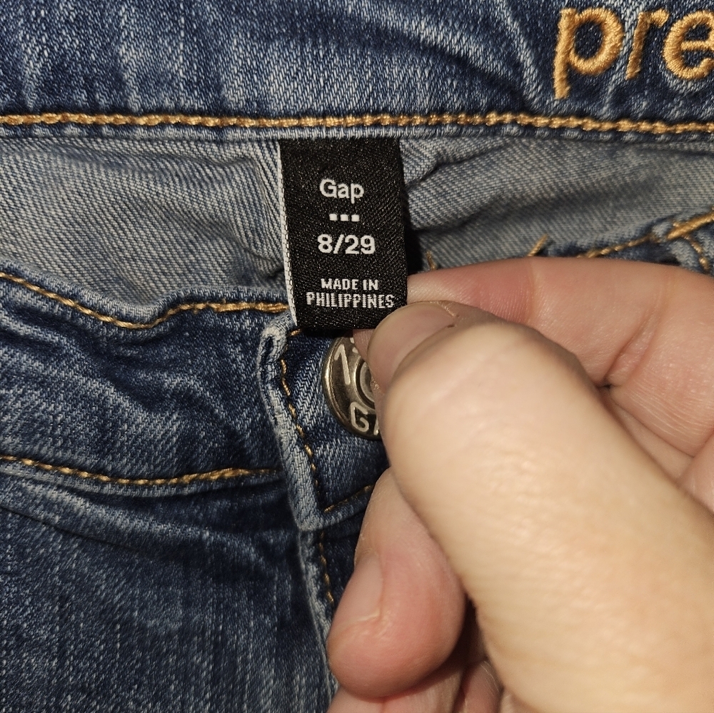 Gap Womans Premium Straight Crop Blue Jeans Size 8 - Picture 6 of 11